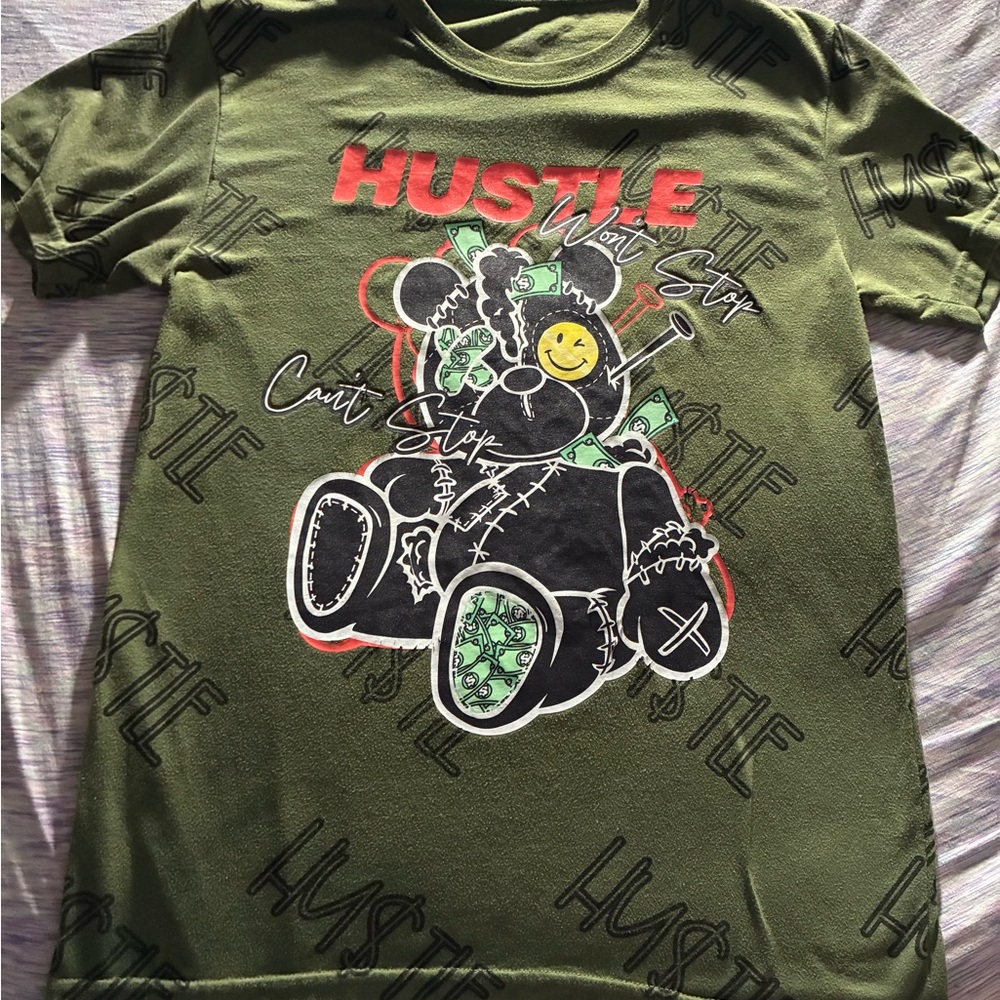 Hustler Hollywood Kids Olive Hustle Graphic Tee